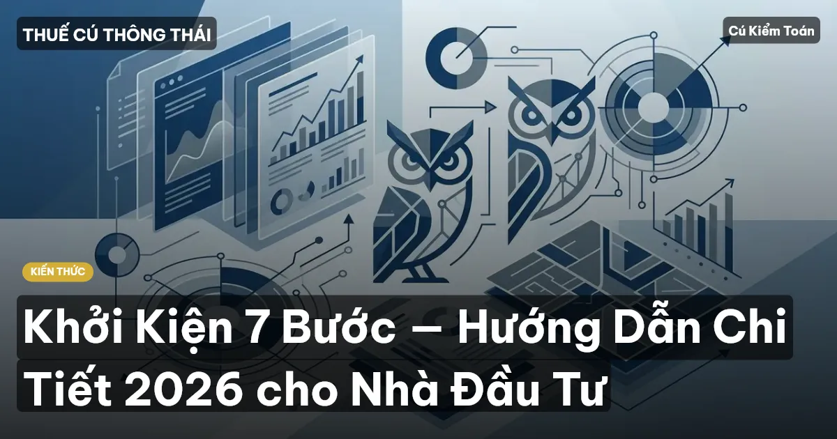 Khởi Kiện 7 Bước — Hướng Dẫn Chi Tiết 2026 cho Nhà Đầu Tư