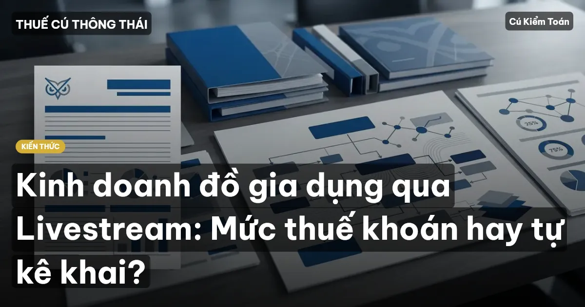 Kinh doanh đồ gia dụng qua Livestream: Mức thuế khoán hay tự kê khai?