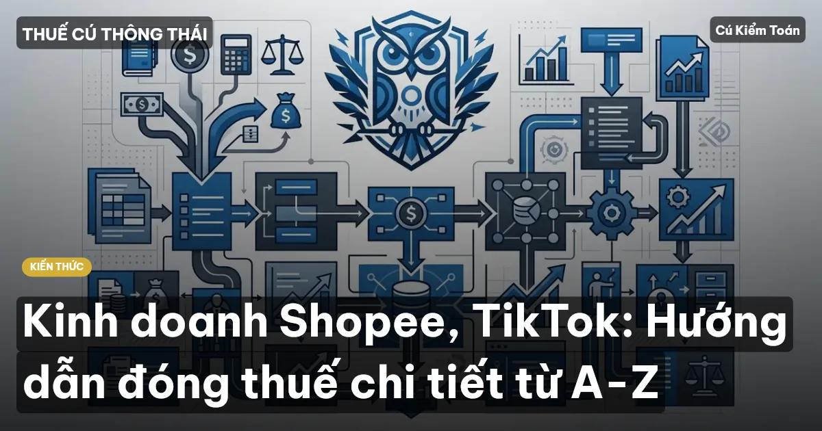 Kinh doanh Shopee, TikTok: Hướng dẫn đóng thuế chi tiết từ A-Z