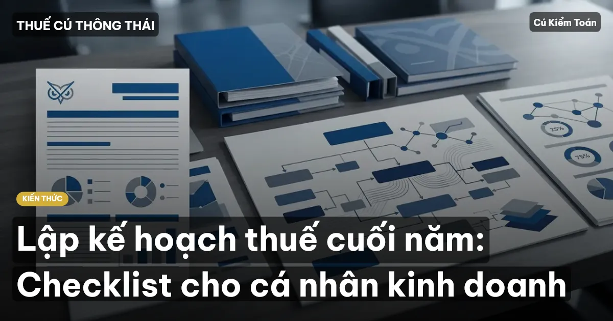 Lập kế hoạch thuế cuối năm: Checklist cho cá nhân kinh doanh