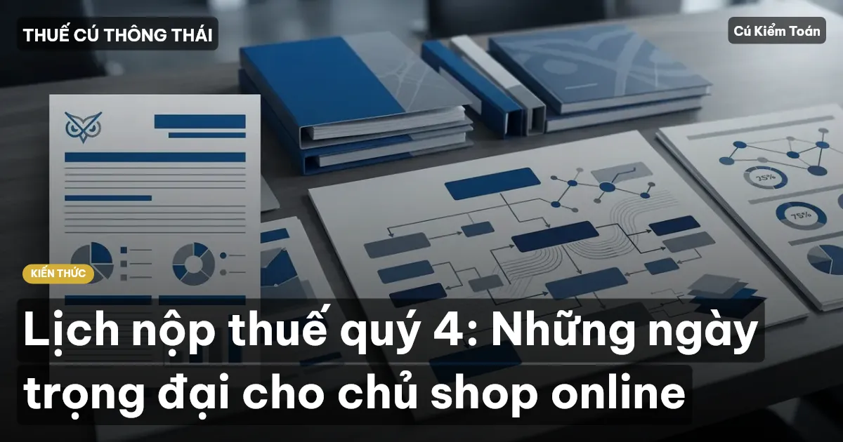 Lịch nộp thuế quý 4: Những ngày trọng đại cho chủ shop online