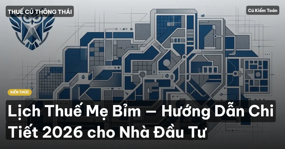 Lịch Thuế Mẹ Bỉm — Hướng Dẫn Chi Tiết 2026 cho Nhà Đầu Tư