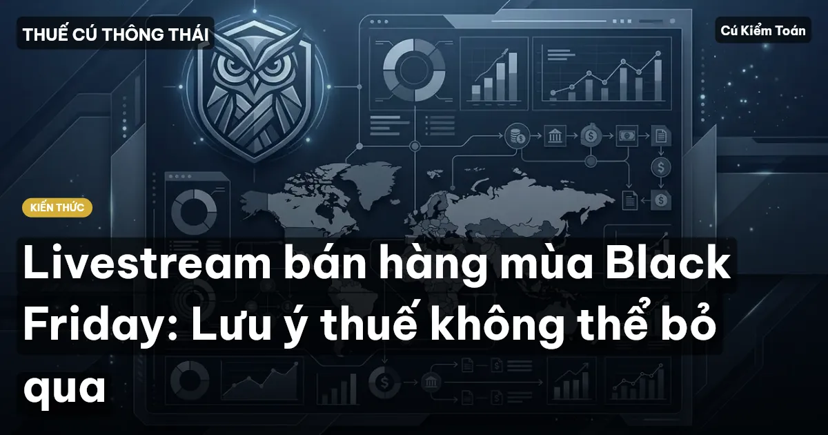 Livestream bán hàng mùa Black Friday: Lưu ý thuế không thể bỏ qua
