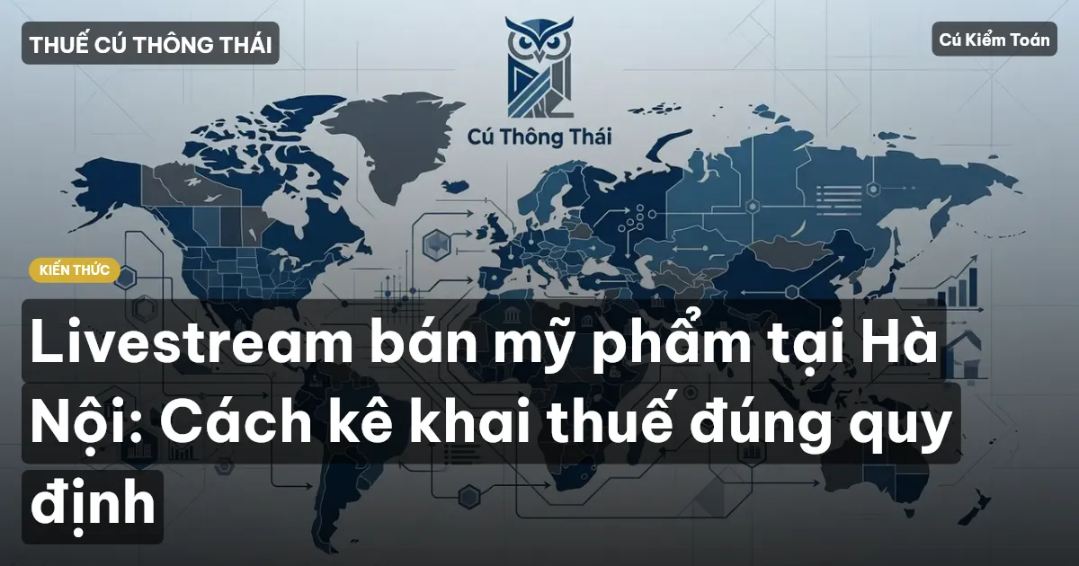 Livestream bán mỹ phẩm tại Hà Nội: Cách kê khai thuế đúng quy định