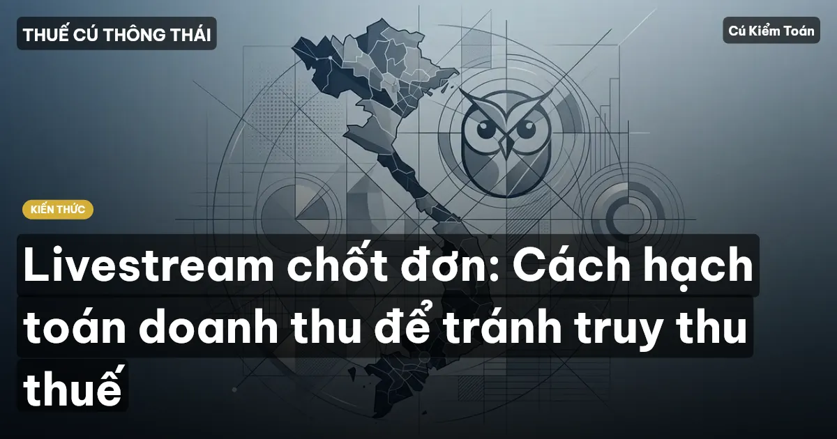 Livestream chốt đơn: Cách hạch toán doanh thu để tránh truy thu thuế