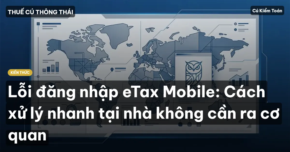 Lỗi đăng nhập eTax Mobile: Cách xử lý nhanh tại nhà không cần ra cơ quan