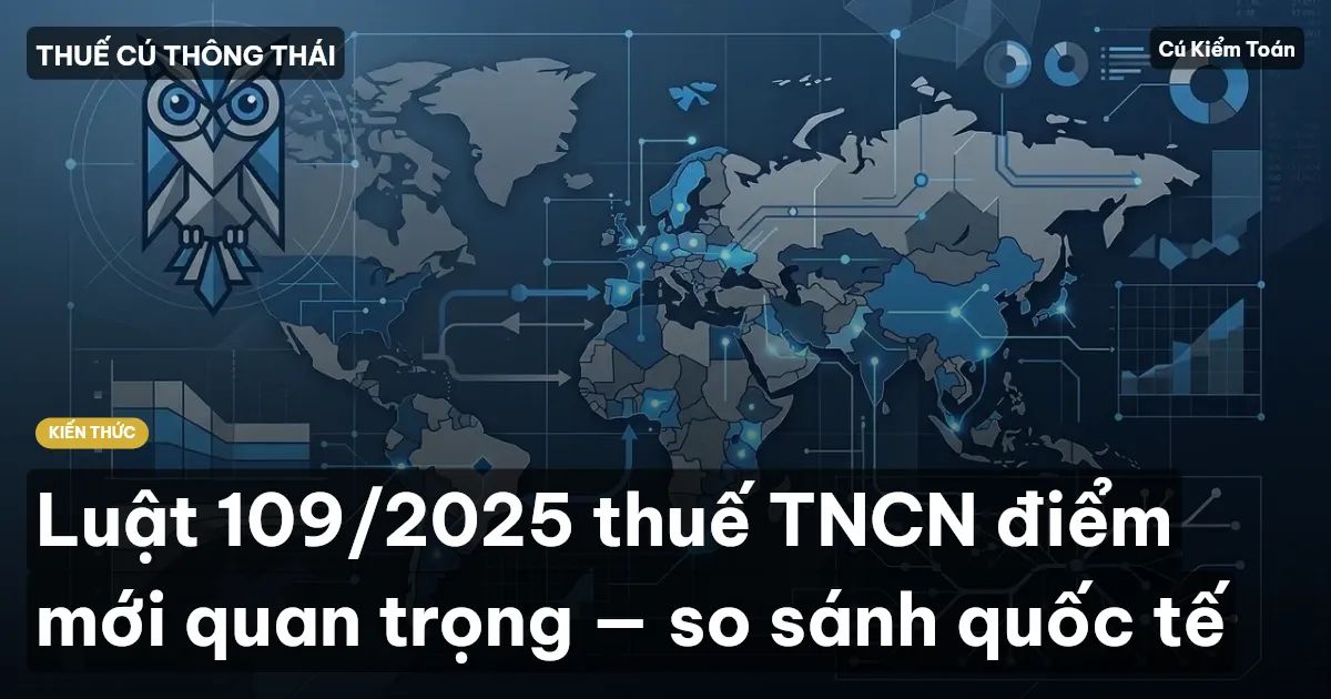Luật 109/2025 thuế TNCN điểm mới quan trọng — so sánh quốc tế