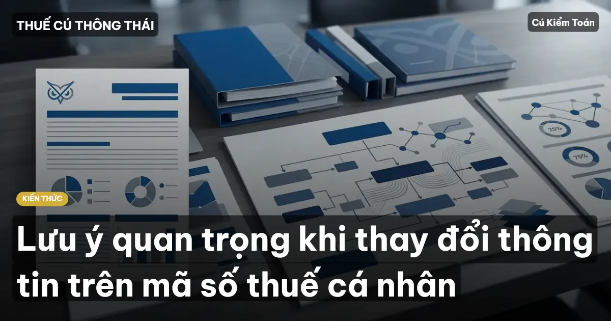 Lưu ý quan trọng khi thay đổi thông tin trên mã số thuế cá nhân