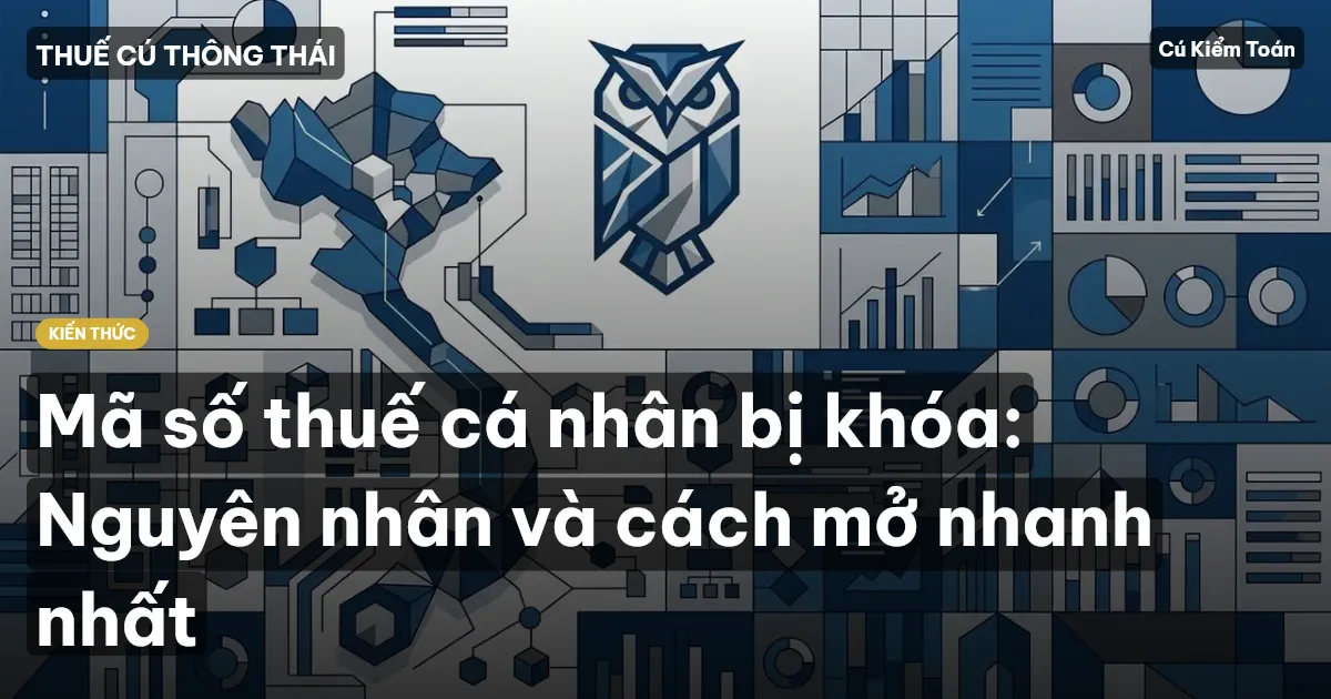 Mã số thuế cá nhân bị khóa: Nguyên nhân và cách mở nhanh nhất