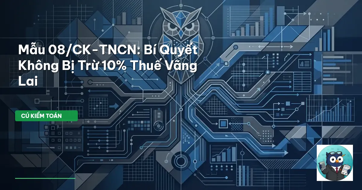 Mẫu 08/CK-TNCN: Bí Quyết Không Bị Trừ 10% Thuế Vãng Lai