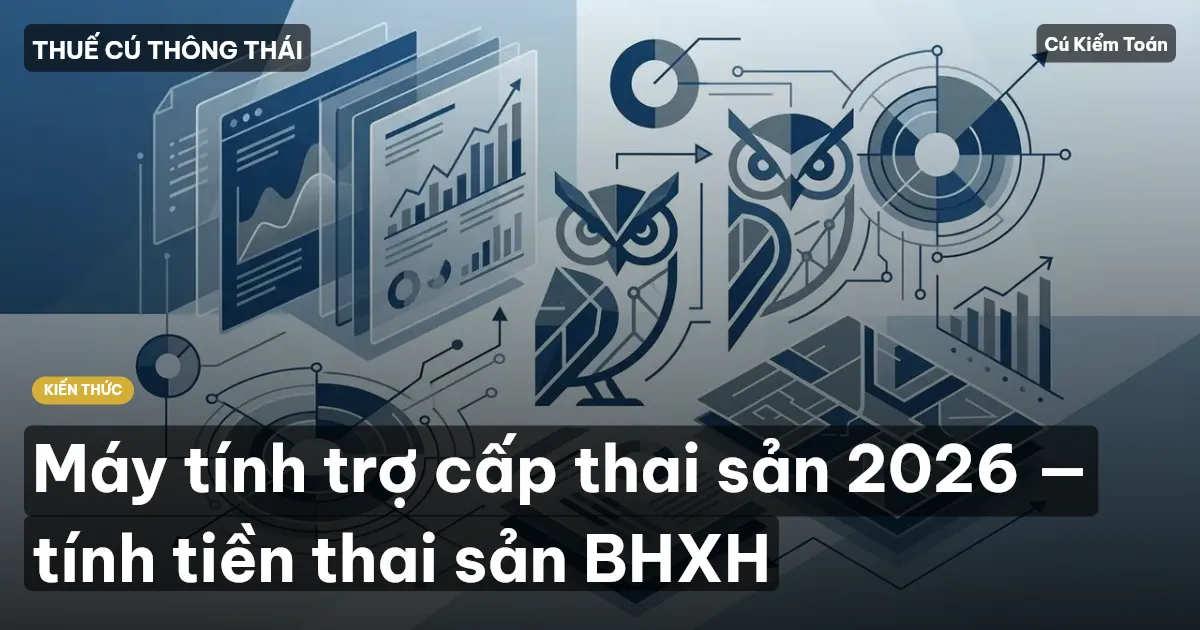 Máy tính trợ cấp thai sản 2026 — tính tiền thai sản BHXH