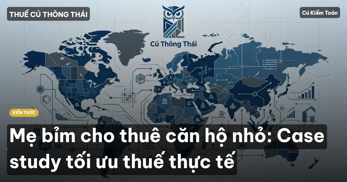 Mẹ bỉm cho thuê căn hộ nhỏ: Case study tối ưu thuế thực tế