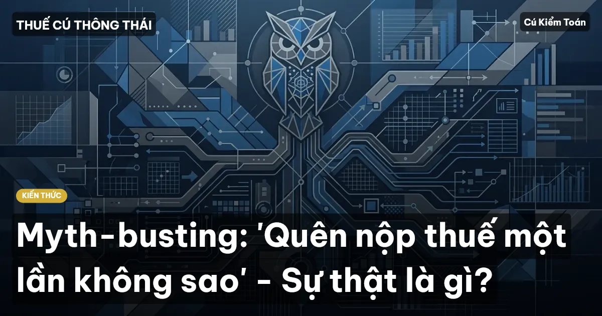 Myth-busting: 'Quên nộp thuế một lần không sao' - Sự thật là gì?