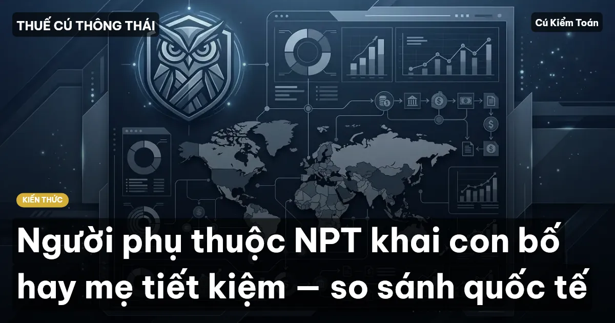 Người phụ thuộc NPT khai con bố hay mẹ tiết kiệm — so sánh quốc tế
