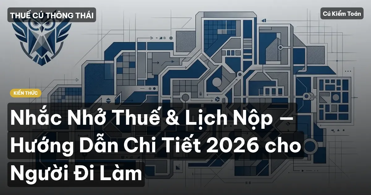 Nhắc Nhở Thuế & Lịch Nộp — Hướng Dẫn Chi Tiết 2026 cho Người Đi Làm