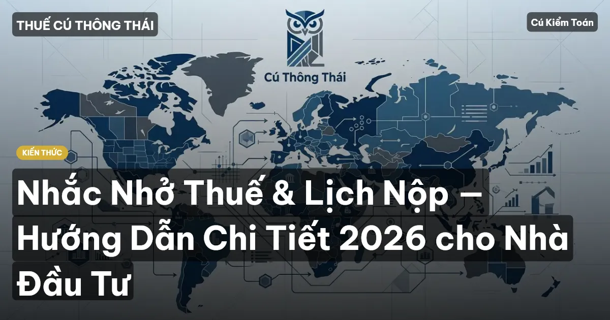 Nhắc Nhở Thuế & Lịch Nộp — Hướng Dẫn Chi Tiết 2026 cho Nhà Đầu Tư