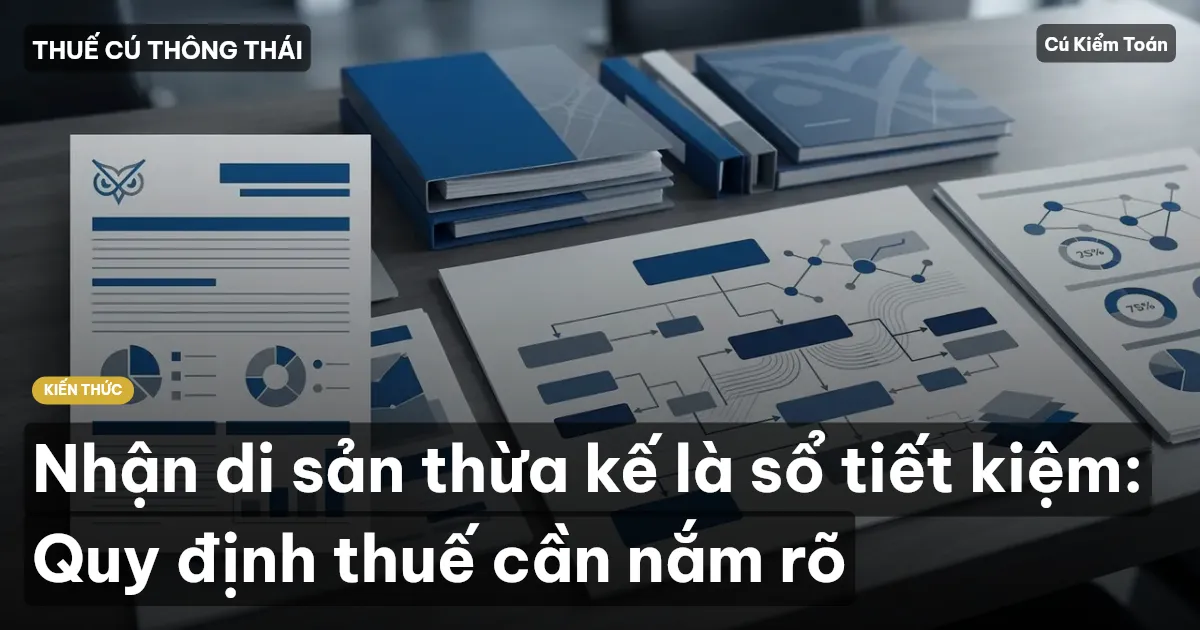Nhận di sản thừa kế là sổ tiết kiệm: Quy định thuế cần nắm rõ