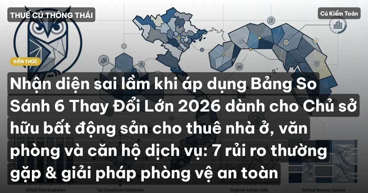 Nhận diện sai lầm khi áp dụng Bảng So Sánh 6 Thay Đổi Lớn 2026 dành cho Chủ sở hữu bất động sản cho thuê nhà ở, văn phòng và căn hộ dịch vụ: 7 rủi ro thường gặp & giải pháp phòng vệ an toàn