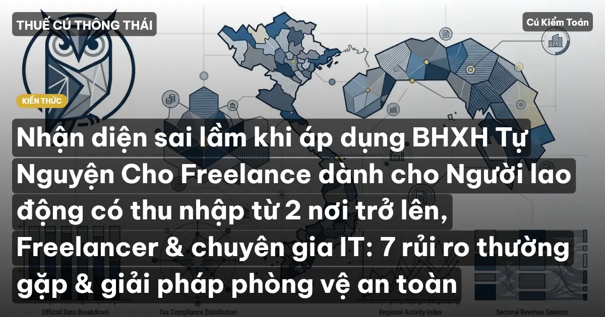 Nhận diện sai lầm khi áp dụng BHXH Tự Nguyện Cho Freelance dành cho Người lao động có thu nhập từ 2 nơi trở lên, Freelancer & chuyên gia IT: 7 rủi ro thường gặp & giải pháp phòng vệ an toàn