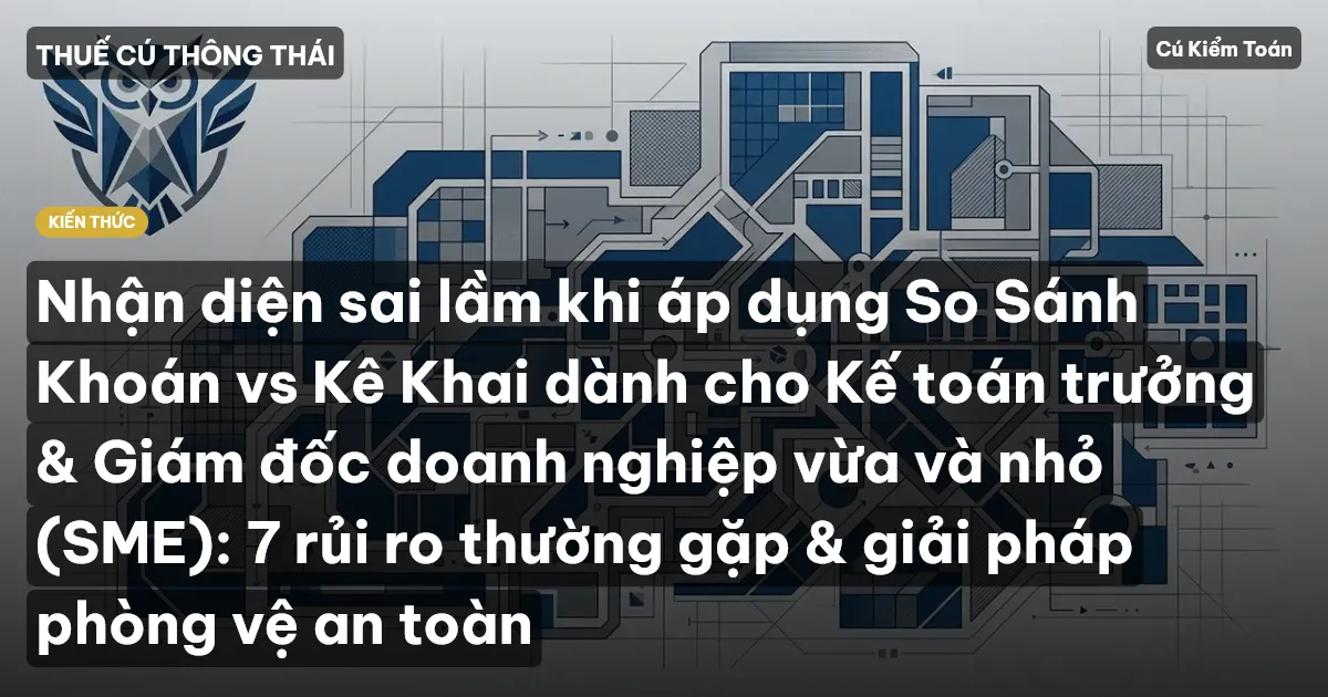 Nhận diện sai lầm khi áp dụng So Sánh Khoán vs Kê Khai dành cho Kế toán trưởng & Giám đốc doanh nghiệp vừa và nhỏ (SME): 7 rủi ro thường gặp & giải pháp phòng vệ an toàn