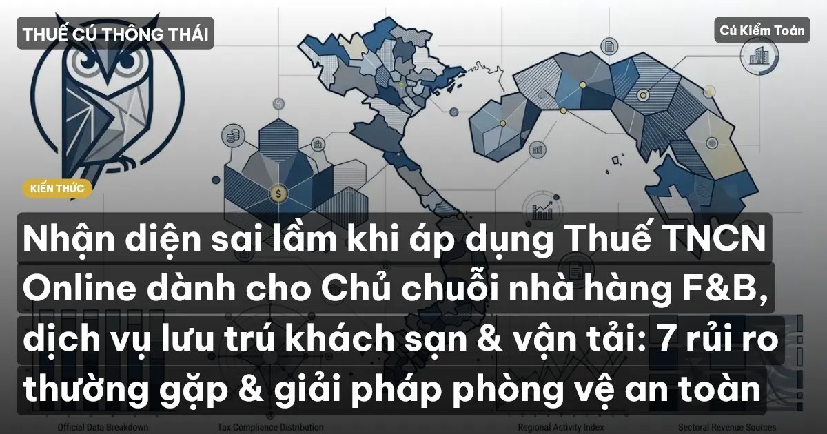 Nhận diện sai lầm khi áp dụng Thuế TNCN Online dành cho Chủ chuỗi nhà hàng F&B, dịch vụ lưu trú khách sạn & vận tải: 7 rủi ro thường gặp & giải pháp phòng vệ an toàn