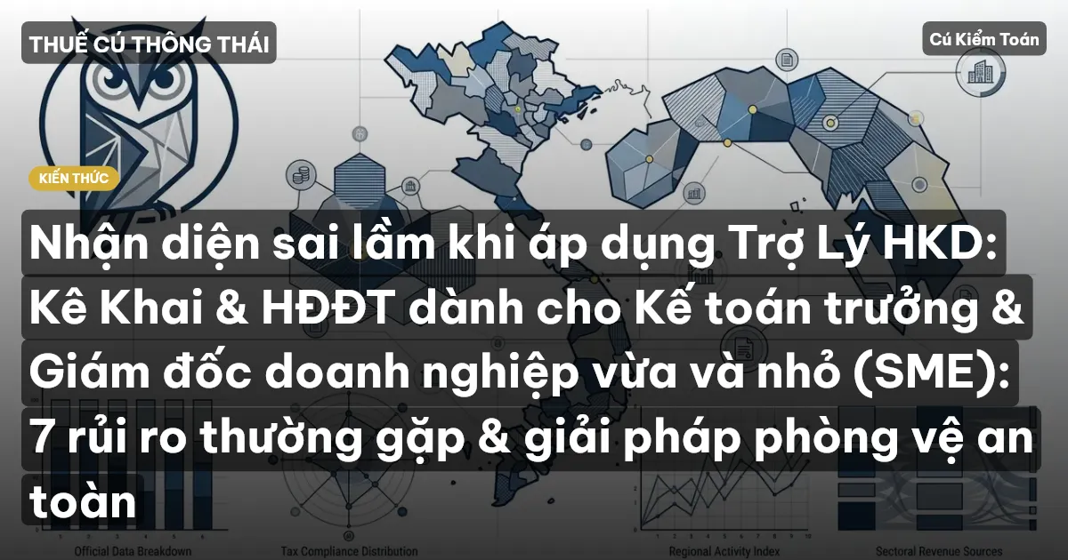Nhận diện sai lầm khi áp dụng Trợ Lý HKD: Kê Khai & HĐĐT dành cho Kế toán trưởng & Giám đốc doanh nghiệp vừa và nhỏ (SME): 7 rủi ro thường gặp & giải pháp phòng vệ an toàn