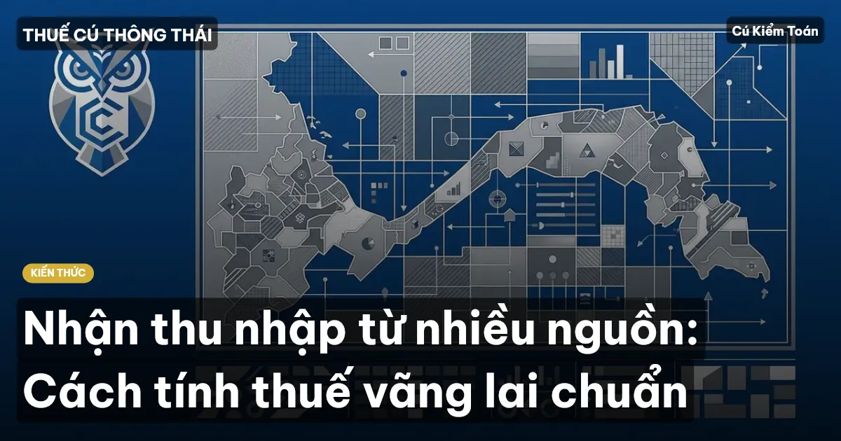 Nhận thu nhập từ nhiều nguồn: Cách tính thuế vãng lai chuẩn