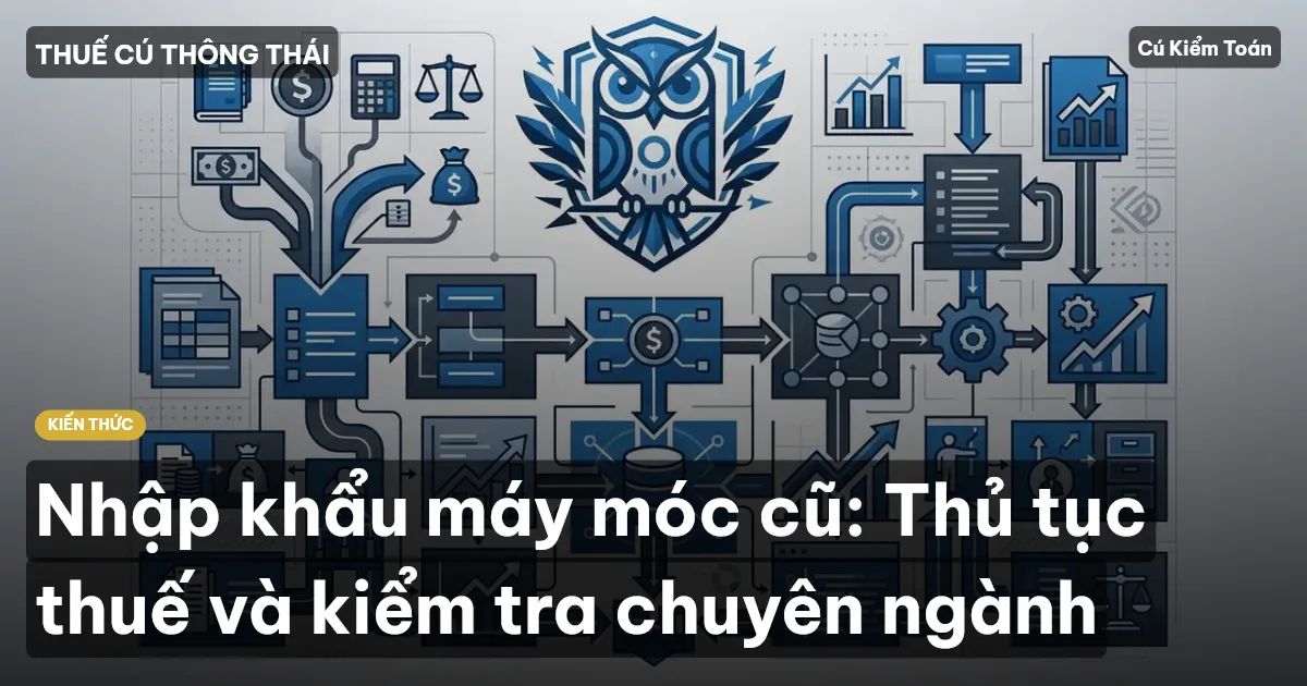 Nhập khẩu máy móc cũ: Thủ tục thuế và kiểm tra chuyên ngành
