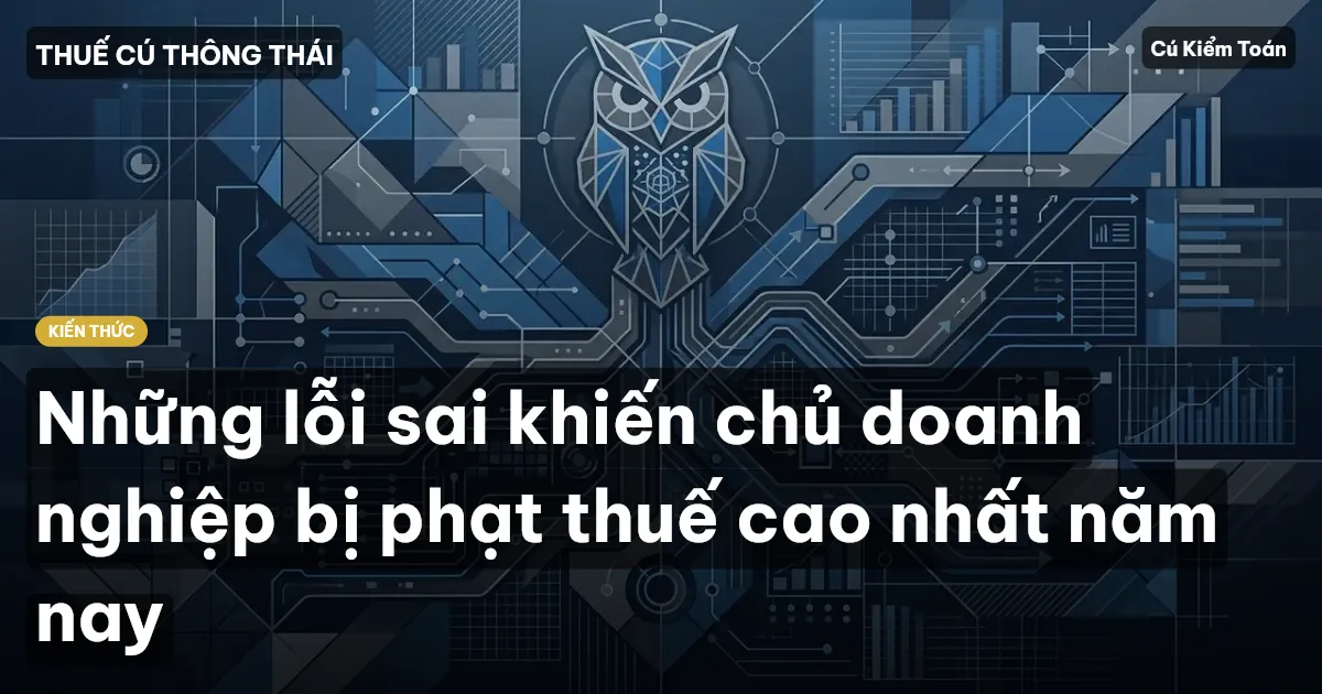 Những lỗi sai khiến chủ doanh nghiệp bị phạt thuế cao nhất năm nay