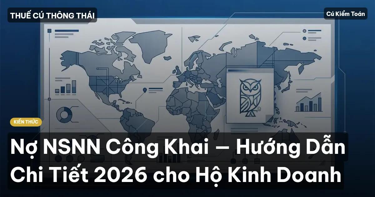 Nợ NSNN Công Khai — Hướng Dẫn Chi Tiết 2026 cho Hộ Kinh Doanh