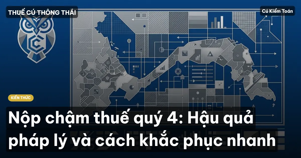 Nộp chậm thuế quý 4: Hậu quả pháp lý và cách khắc phục nhanh