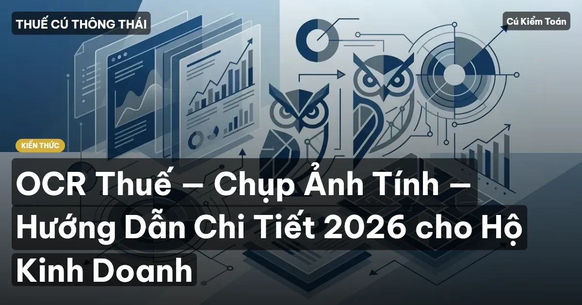 OCR Thuế — Chụp Ảnh Tính — Hướng Dẫn Chi Tiết 2026 cho Hộ Kinh Doanh