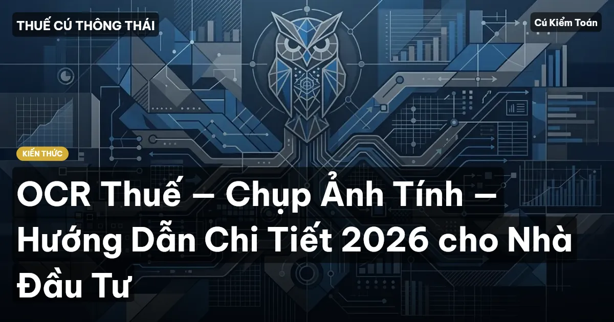 OCR Thuế — Chụp Ảnh Tính — Hướng Dẫn Chi Tiết 2026 cho Nhà Đầu Tư