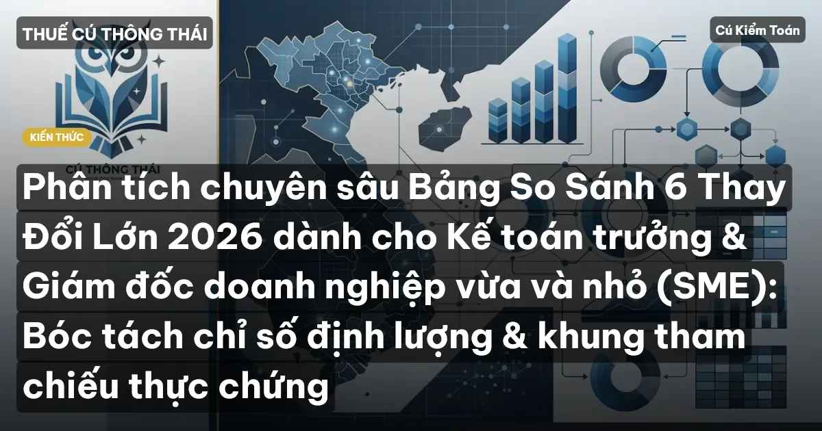 Phân tích chuyên sâu Bảng So Sánh 6 Thay Đổi Lớn 2026 dành cho Kế toán trưởng & Giám đốc doanh nghiệp vừa và nhỏ (SME): Bóc tách chỉ số định lượng & khung tham chiếu thực chứng
