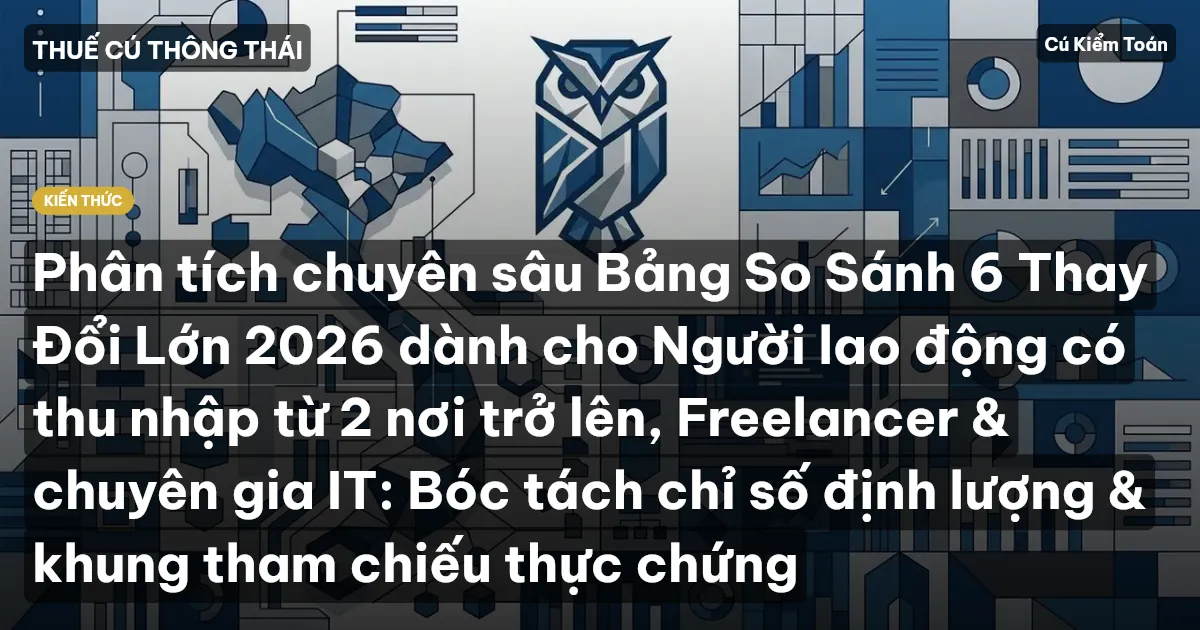 Phân tích chuyên sâu Bảng So Sánh 6 Thay Đổi Lớn 2026 dành cho Người lao động có thu nhập từ 2 nơi trở lên, Freelancer & chuyên gia IT: Bóc tách chỉ số định lượng & khung tham chiếu thực chứng