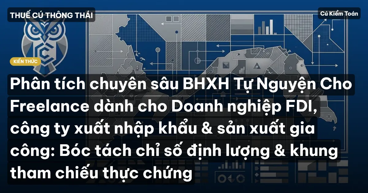 Phân tích chuyên sâu BHXH Tự Nguyện Cho Freelance dành cho Doanh nghiệp FDI, công ty xuất nhập khẩu & sản xuất gia công: Bóc tách chỉ số định lượng & khung tham chiếu thực chứng