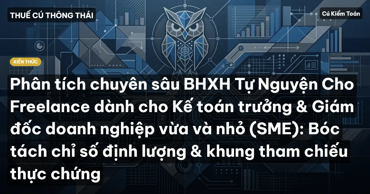Phân tích chuyên sâu BHXH Tự Nguyện Cho Freelance dành cho Kế toán trưởng & Giám đốc doanh nghiệp vừa và nhỏ (SME): Bóc tách chỉ số định lượng & khung tham chiếu thực chứng