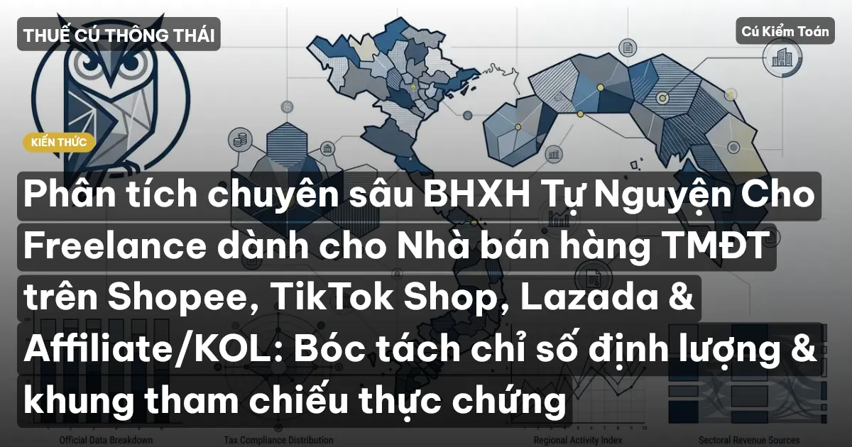 Phân tích chuyên sâu BHXH Tự Nguyện Cho Freelance dành cho Nhà bán hàng TMĐT trên Shopee, TikTok Shop, Lazada & Affiliate/KOL: Bóc tách chỉ số định lượng & khung tham chiếu thực chứng