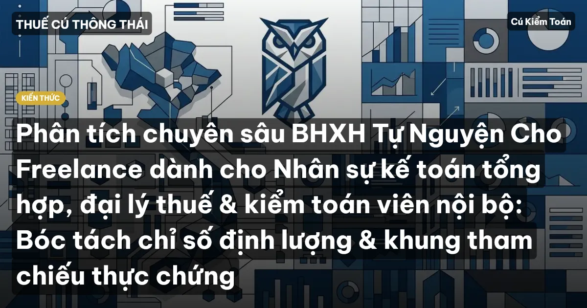 Phân tích chuyên sâu BHXH Tự Nguyện Cho Freelance dành cho Nhân sự kế toán tổng hợp, đại lý thuế & kiểm toán viên nội bộ: Bóc tách chỉ số định lượng & khung tham chiếu thực chứng