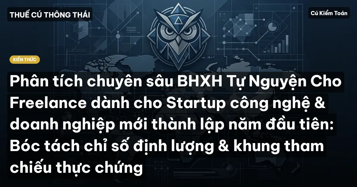 Phân tích chuyên sâu BHXH Tự Nguyện Cho Freelance dành cho Startup công nghệ & doanh nghiệp mới thành lập năm đầu tiên: Bóc tách chỉ số định lượng & khung tham chiếu thực chứng