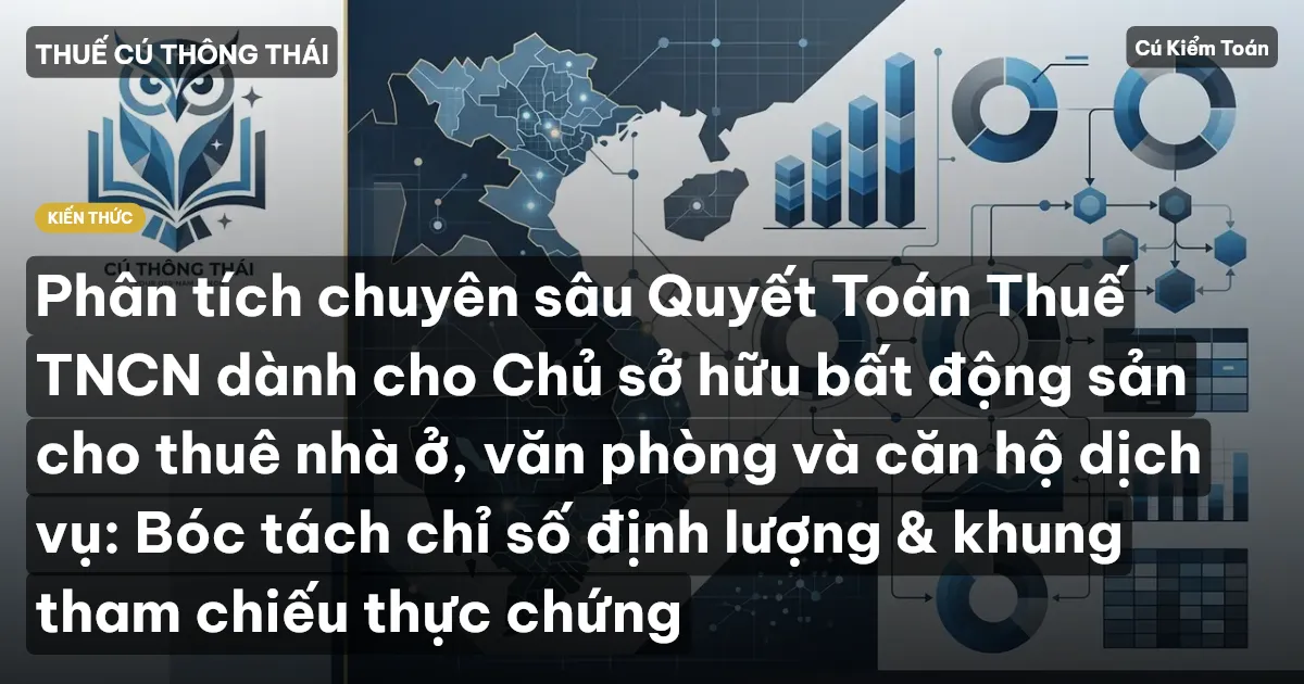 Phân tích chuyên sâu Quyết Toán Thuế TNCN dành cho Chủ sở hữu bất động sản cho thuê nhà ở, văn phòng và căn hộ dịch vụ: Bóc tách chỉ số định lượng & khung tham chiếu thực chứng