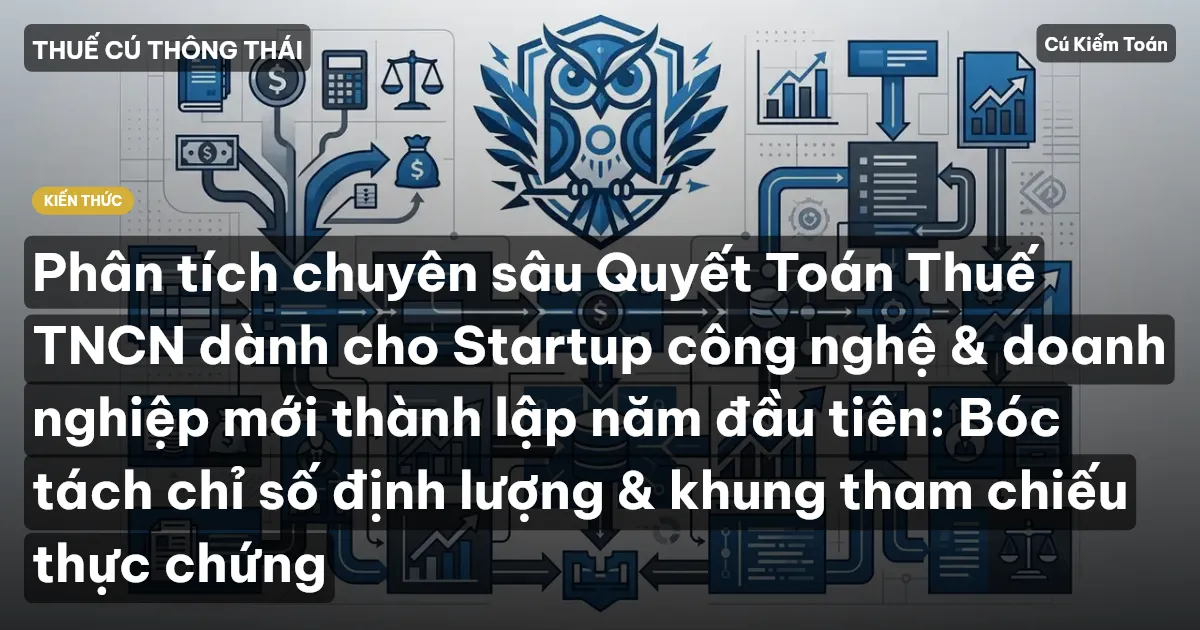 Phân tích chuyên sâu Quyết Toán Thuế TNCN dành cho Startup công nghệ & doanh nghiệp mới thành lập năm đầu tiên: Bóc tách chỉ số định lượng & khung tham chiếu thực chứng