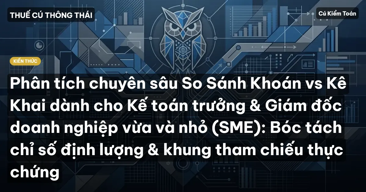 Phân tích chuyên sâu So Sánh Khoán vs Kê Khai dành cho Kế toán trưởng & Giám đốc doanh nghiệp vừa và nhỏ (SME): Bóc tách chỉ số định lượng & khung tham chiếu thực chứng