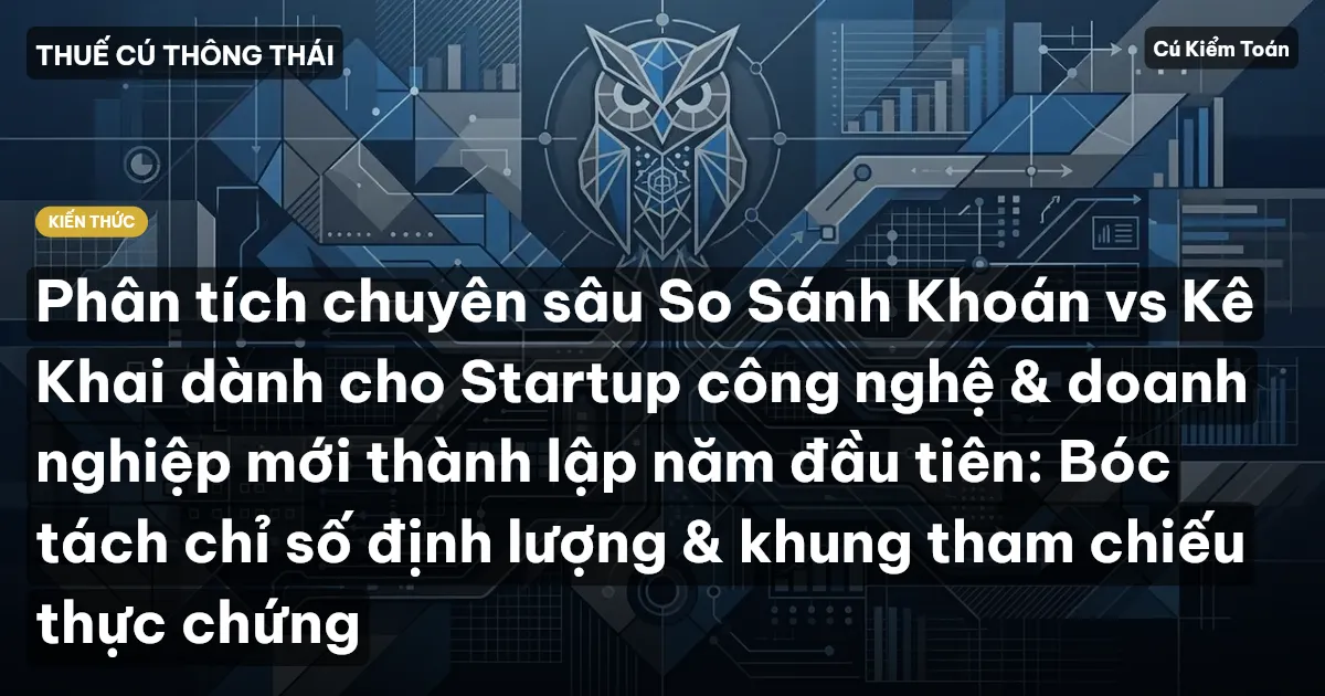 Phân tích chuyên sâu So Sánh Khoán vs Kê Khai dành cho Startup công nghệ & doanh nghiệp mới thành lập năm đầu tiên: Bóc tách chỉ số định lượng & khung tham chiếu thực chứng