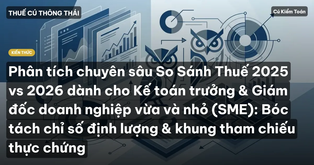 Phân tích chuyên sâu So Sánh Thuế 2025 vs 2026 dành cho Kế toán trưởng & Giám đốc doanh nghiệp vừa và nhỏ (SME): Bóc tách chỉ số định lượng & khung tham chiếu thực chứng