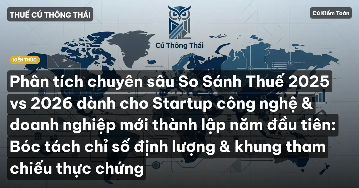 Phân tích chuyên sâu So Sánh Thuế 2025 vs 2026 dành cho Startup công nghệ & doanh nghiệp mới thành lập năm đầu tiên: Bóc tách chỉ số định lượng & khung tham chiếu thực chứng