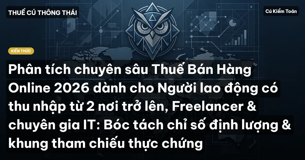 Phân tích chuyên sâu Thuế Bán Hàng Online 2026 dành cho Người lao động có thu nhập từ 2 nơi trở lên, Freelancer & chuyên gia IT: Bóc tách chỉ số định lượng & khung tham chiếu thực chứng