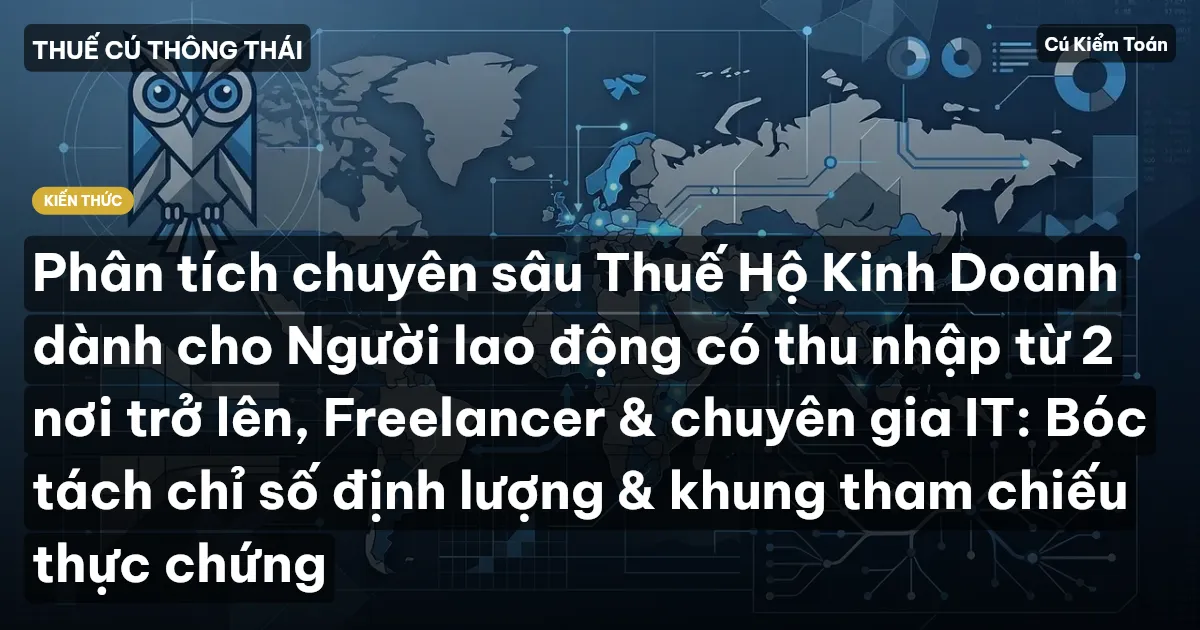 Phân tích chuyên sâu Thuế Hộ Kinh Doanh dành cho Người lao động có thu nhập từ 2 nơi trở lên, Freelancer & chuyên gia IT: Bóc tách chỉ số định lượng & khung tham chiếu thực chứng