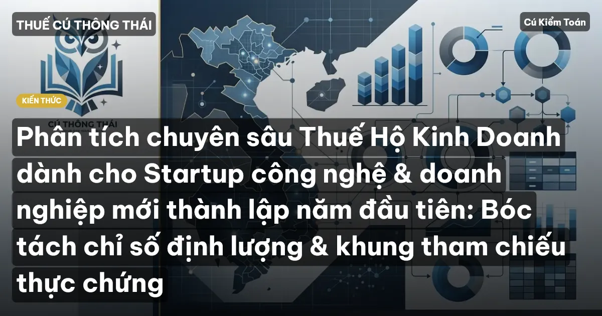 Phân tích chuyên sâu Thuế Hộ Kinh Doanh dành cho Startup công nghệ & doanh nghiệp mới thành lập năm đầu tiên: Bóc tách chỉ số định lượng & khung tham chiếu thực chứng