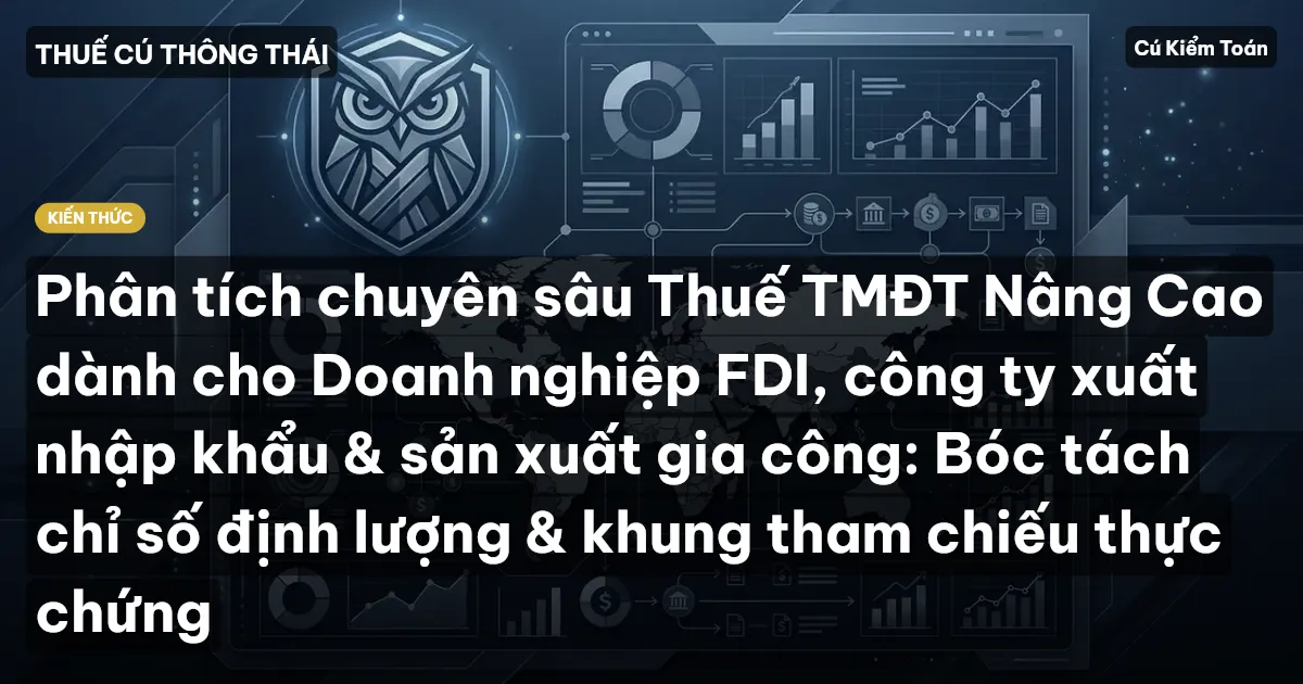 Phân tích chuyên sâu Thuế TMĐT Nâng Cao dành cho Doanh nghiệp FDI, công ty xuất nhập khẩu & sản xuất gia công: Bóc tách chỉ số định lượng & khung tham chiếu thực chứng